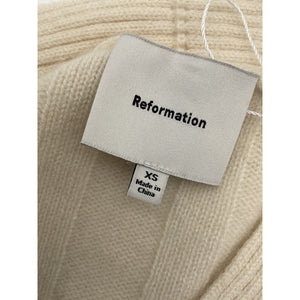 Reformation 'Capri' White Cashmere Oversized Cardigan Size XS