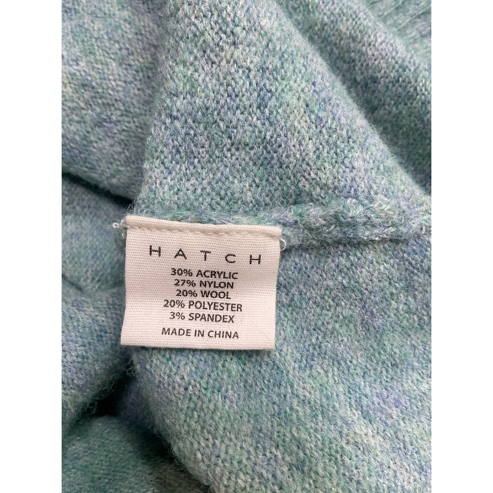 Hatch 'The Mina' Green Acrylic V-Neck Sweater Size 3