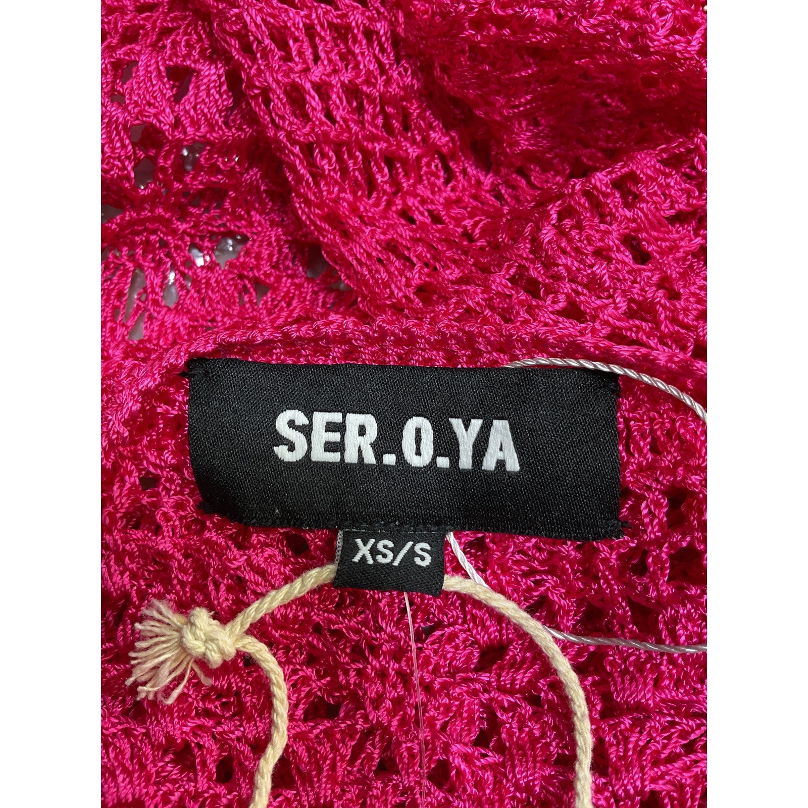 Ser.O.Ya 'Allison' Pink Viscose Crochet Cardigan Size XS / S - NWT