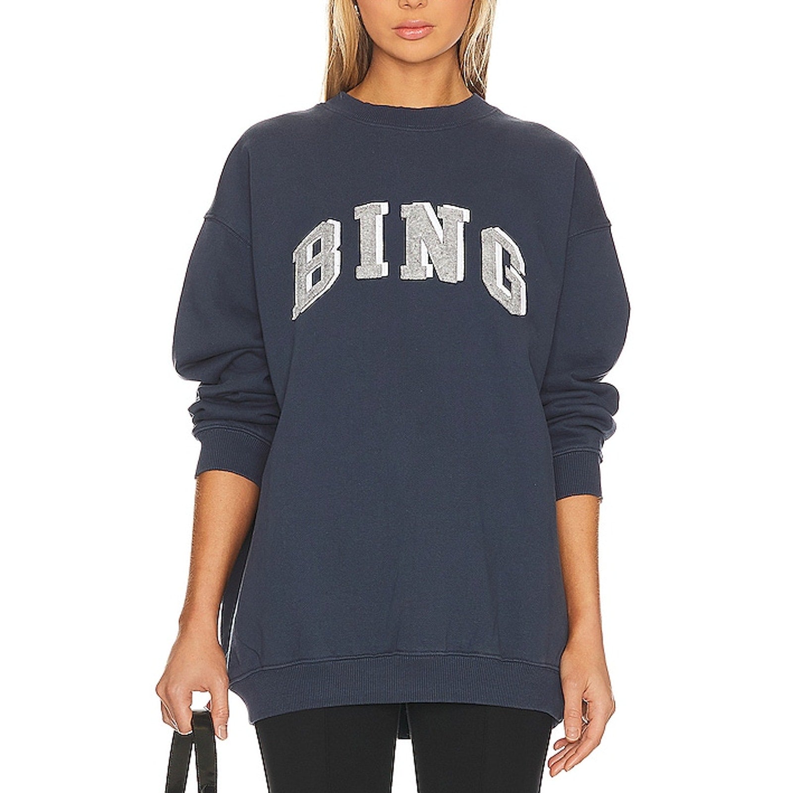 Anine Bing 'Tyler' Blue Cotton Bing Sweatshirt Size S