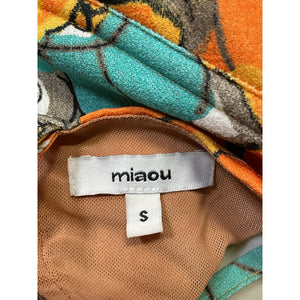 Miaou V Corset Orange Crepe Top Size S