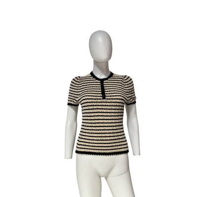 Dôen 'Brandie' Beige Cotton Top Size S
