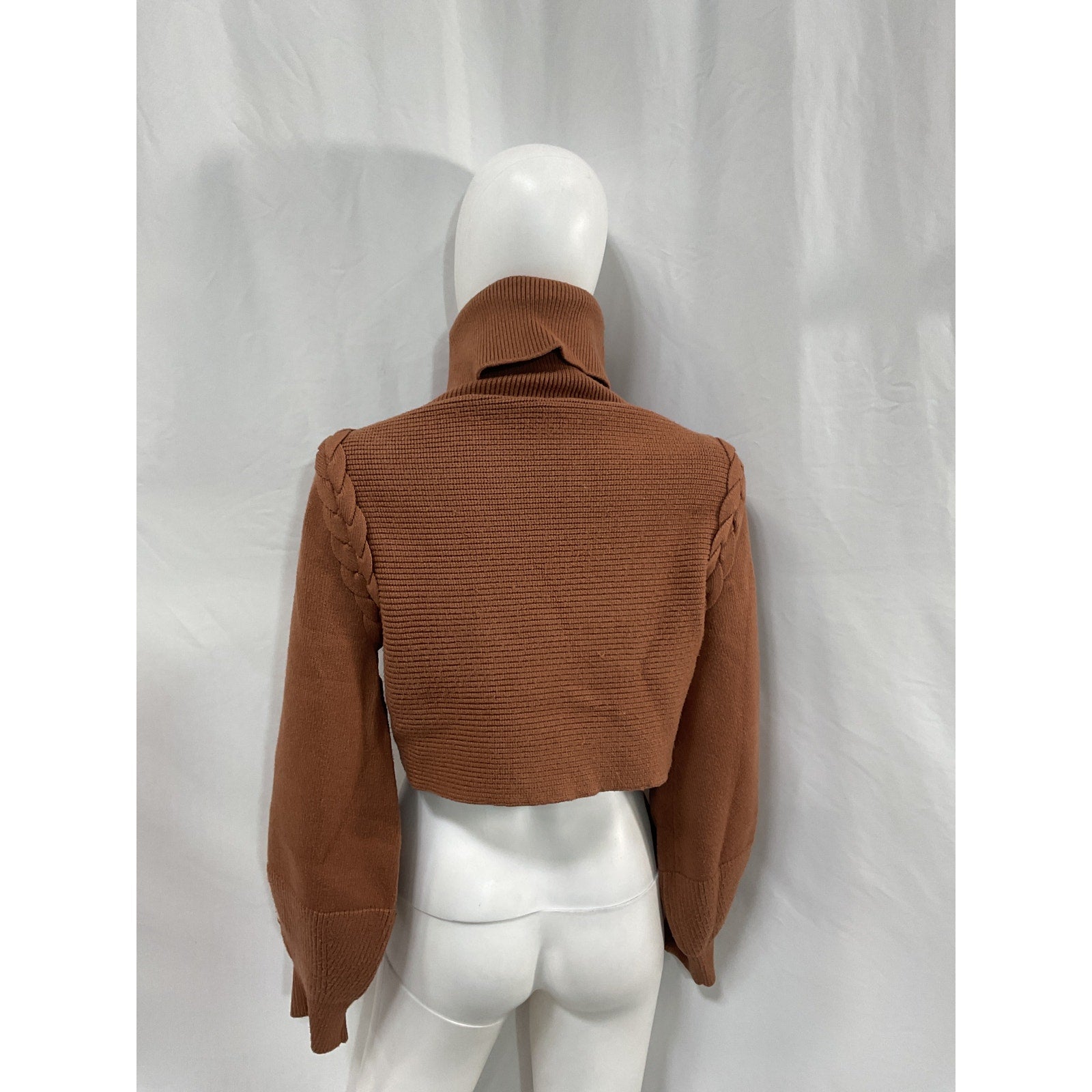 Michael Costello 'Fresia' Brown Viscose Sweater Size S