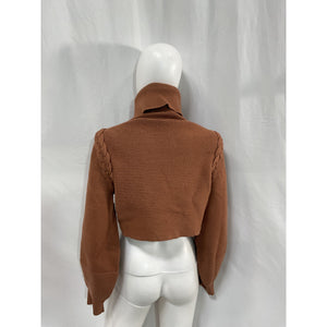 Michael Costello 'Fresia' Brown Viscose Sweater Size S