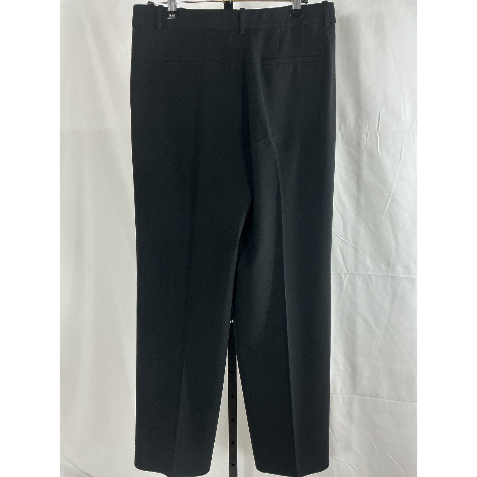 Theory Crepe Wide-Leg Black Triacetate Pants Size 6