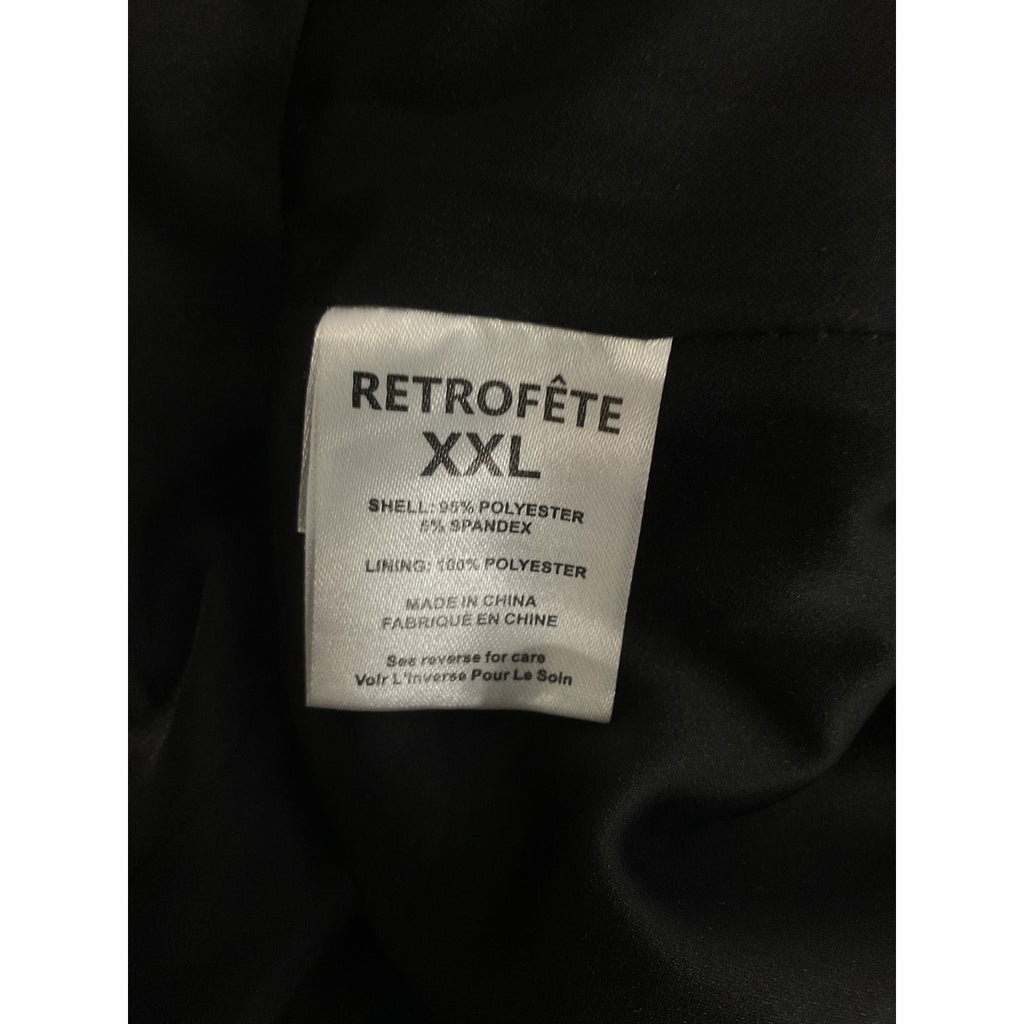 Retrofete 'Elsa' Black Plisse Satin Dress Size XXL - NWT