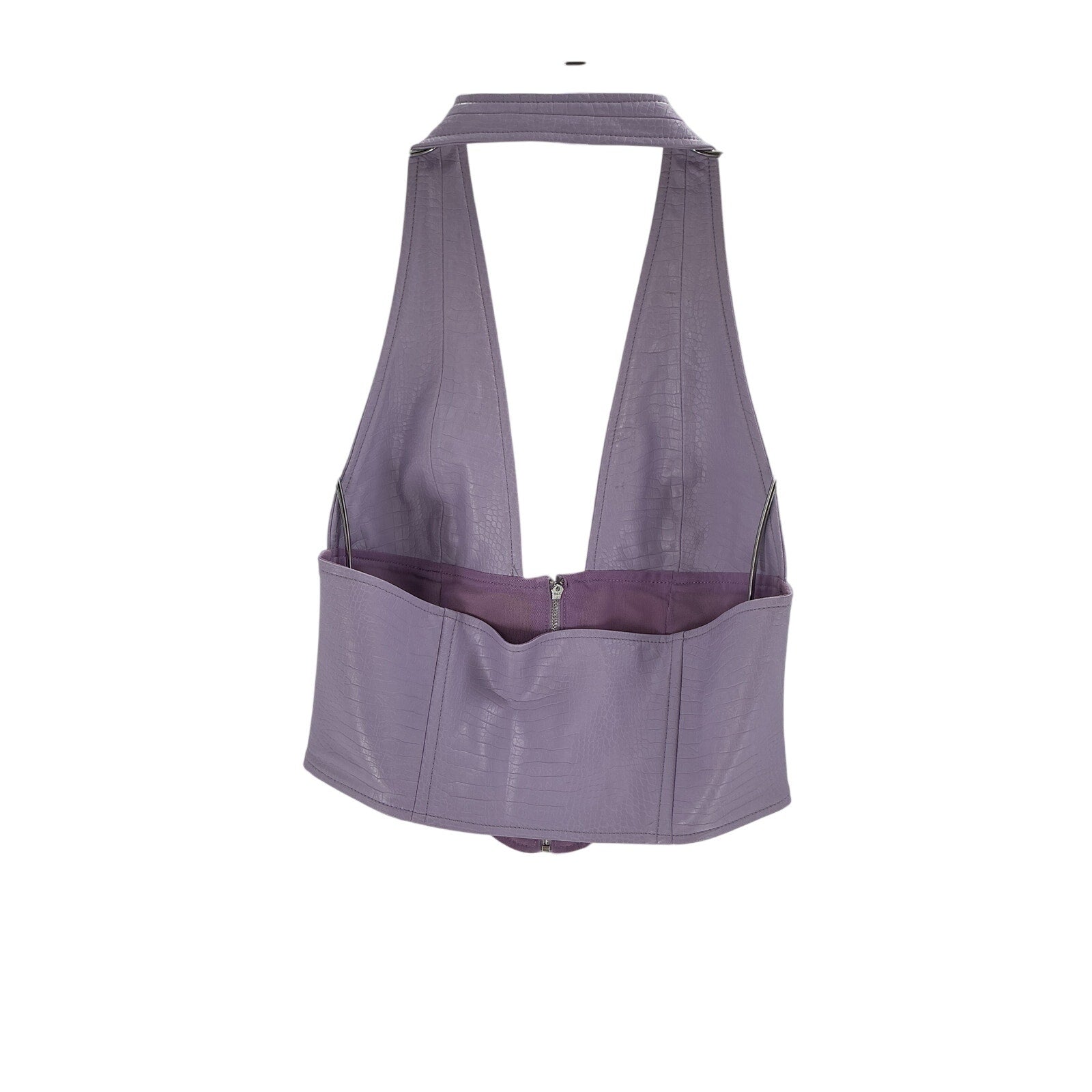 Miaou 'Mara' Purple Polyurethane Corset Top Size M