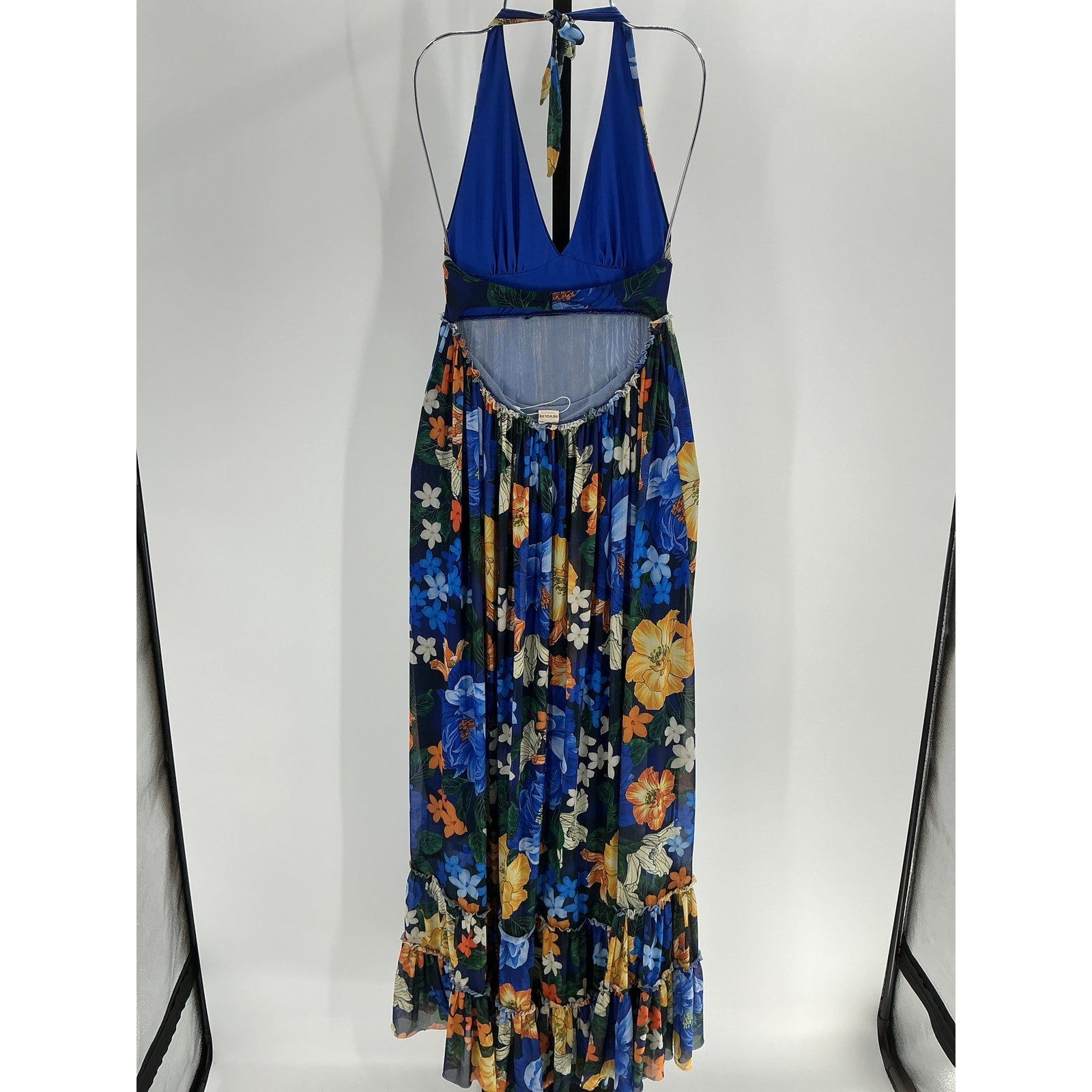 Agua Bendita X Revolve 'Ashley' Blue Polyester Maxi Dress Size M