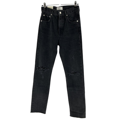 Agolde Distressed Black Cherie Denim Jeans Size 24