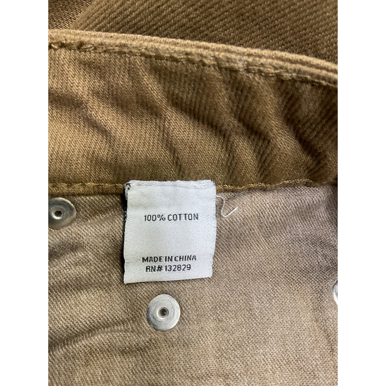 Helsa Straight Leg Brown Cotton Workwear Pants Size L