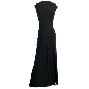 Simkhai Ruched Black Acacia Midi Dress Size XS