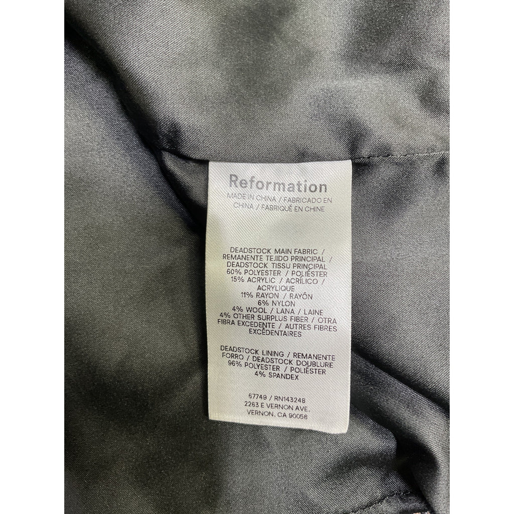 Reformation 'Rory' Black Polyester Skirt Size 6