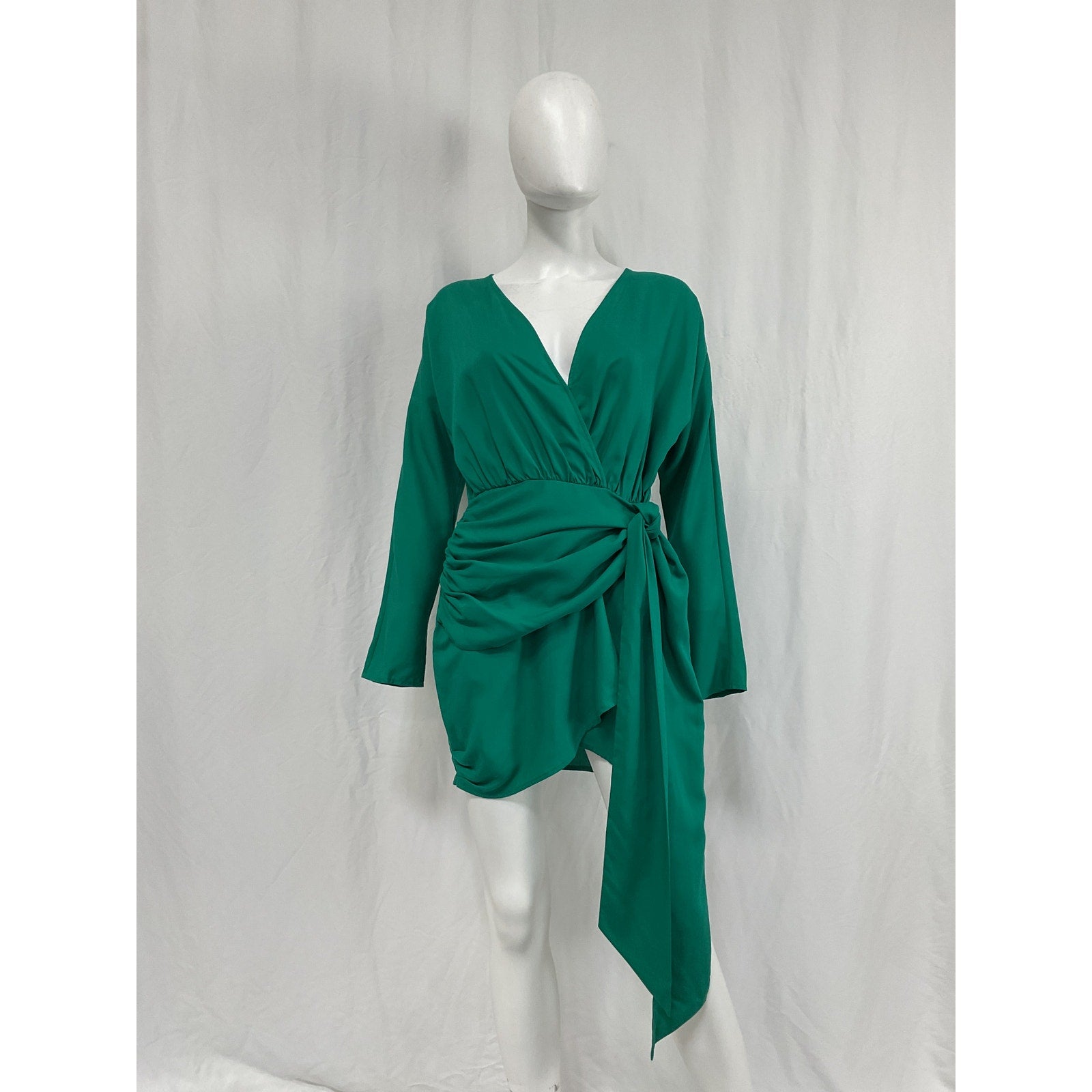L'Academie 'The Lorriana' Green Tencel Mini Dress Size S