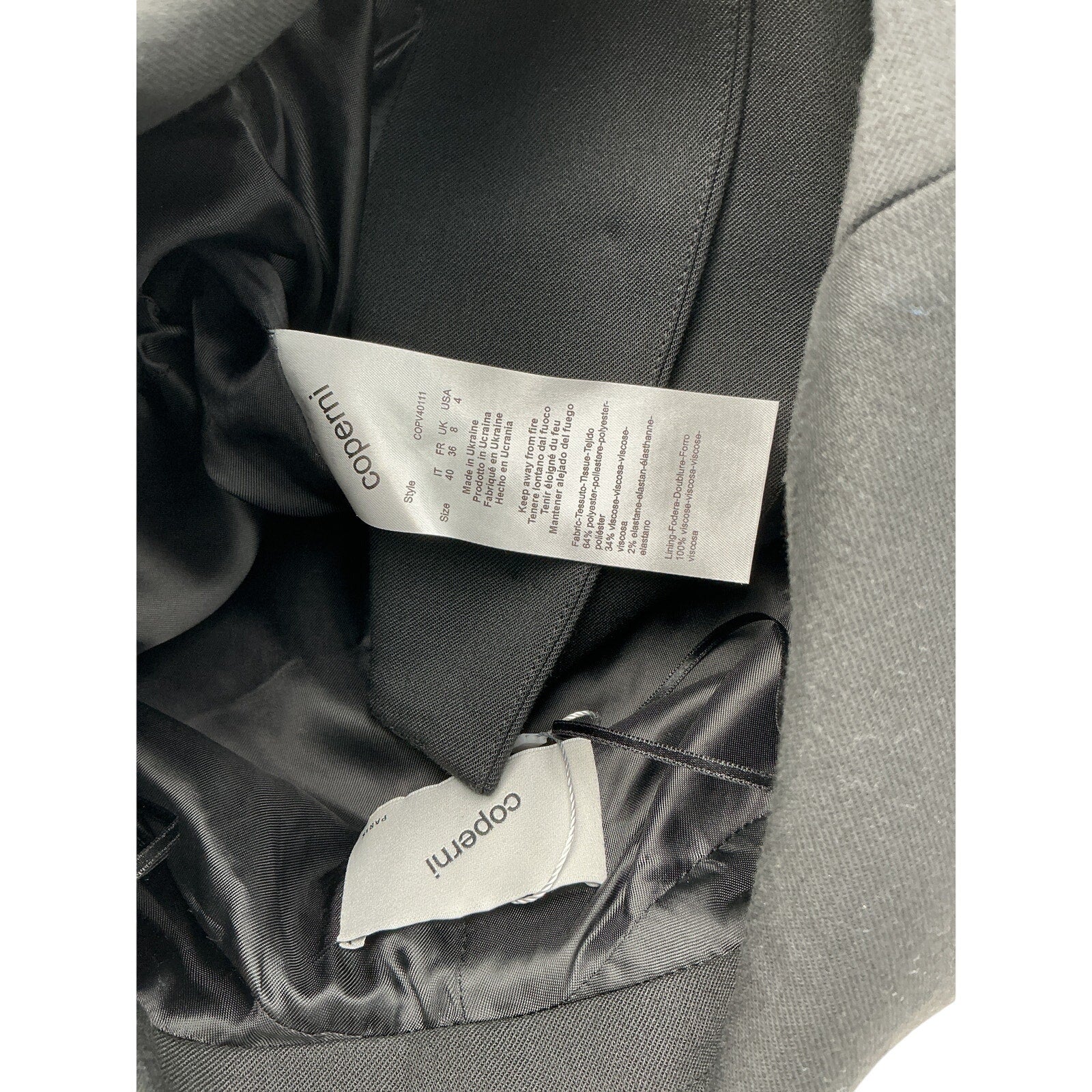 Coperni 'Power' Black Polyester Jacket Size 4