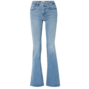 Frame High Rise Blue Le One Flare Denim Jeans Size 2