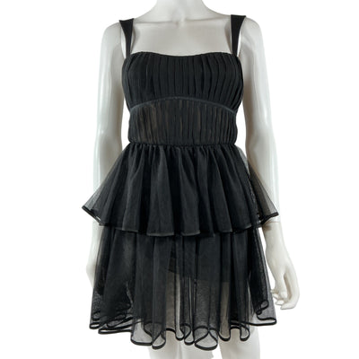 Simkhai Tiered Black Annabelle Dress Size 0