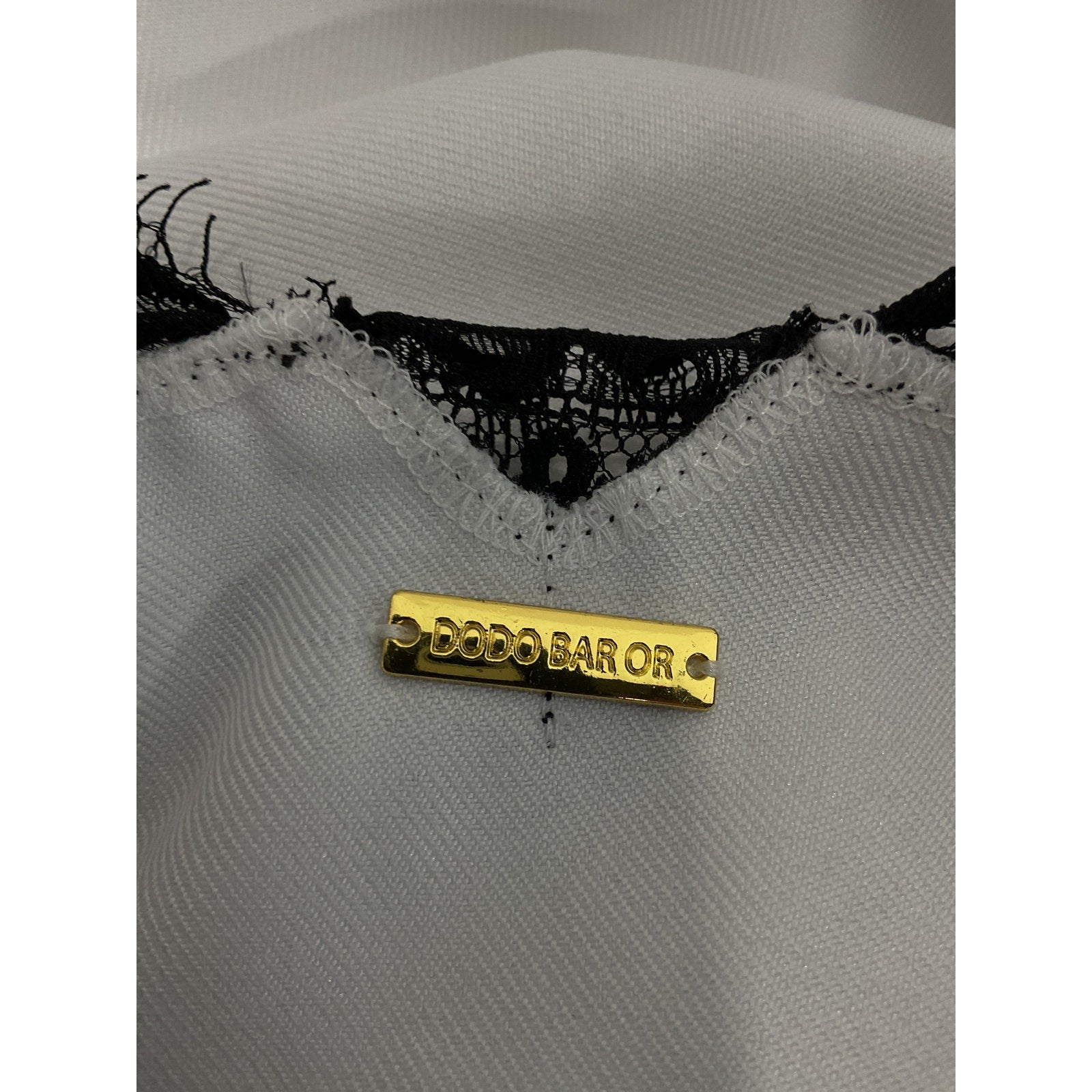 Dodo Bar Or Easy White Lace-Trimmed Twill Midi Dress Size XXS