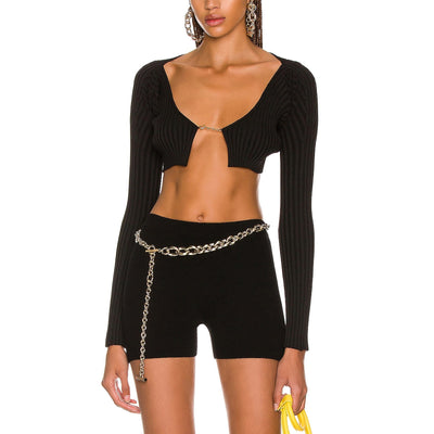 Jacquemus Ribbed Black La Maille Pralu Cardigan Size 34 EU / US 2 NWT