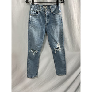 Agolde 'Jamie' Blue High Rise Classic Denim Jean Size 23