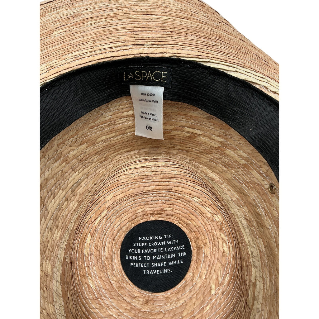 L*SPACE 'Wayne' Beige Cotton Wide-Brim Hat Size 0 / S