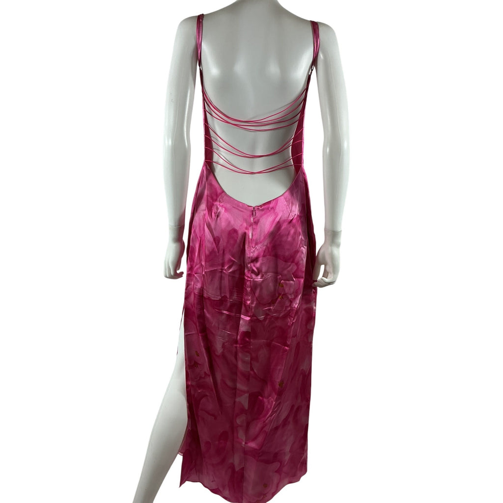 Mirror Palais S&M Pink Silk Dress Tulip Size L