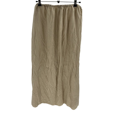 Toteme Minimalist Beige Crinkled Midi Skirt Size 32 EU / US 0