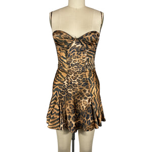 Retrofête Chic Vintage Mixed Animal Kyona Dress Size XS