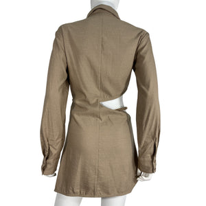 Atoir Chic Tan Aversion Mini Dress Size M