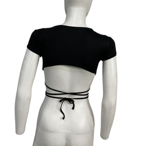 Alix Nyc Cutout Black Alston Crop Top Size S