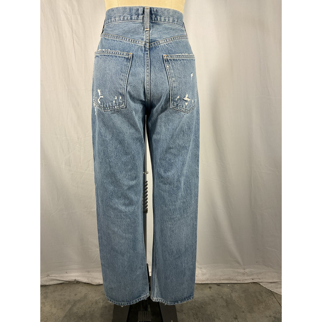 Agolde '90'S' Blue Cotton Mid Rise Loose Fit Size 26