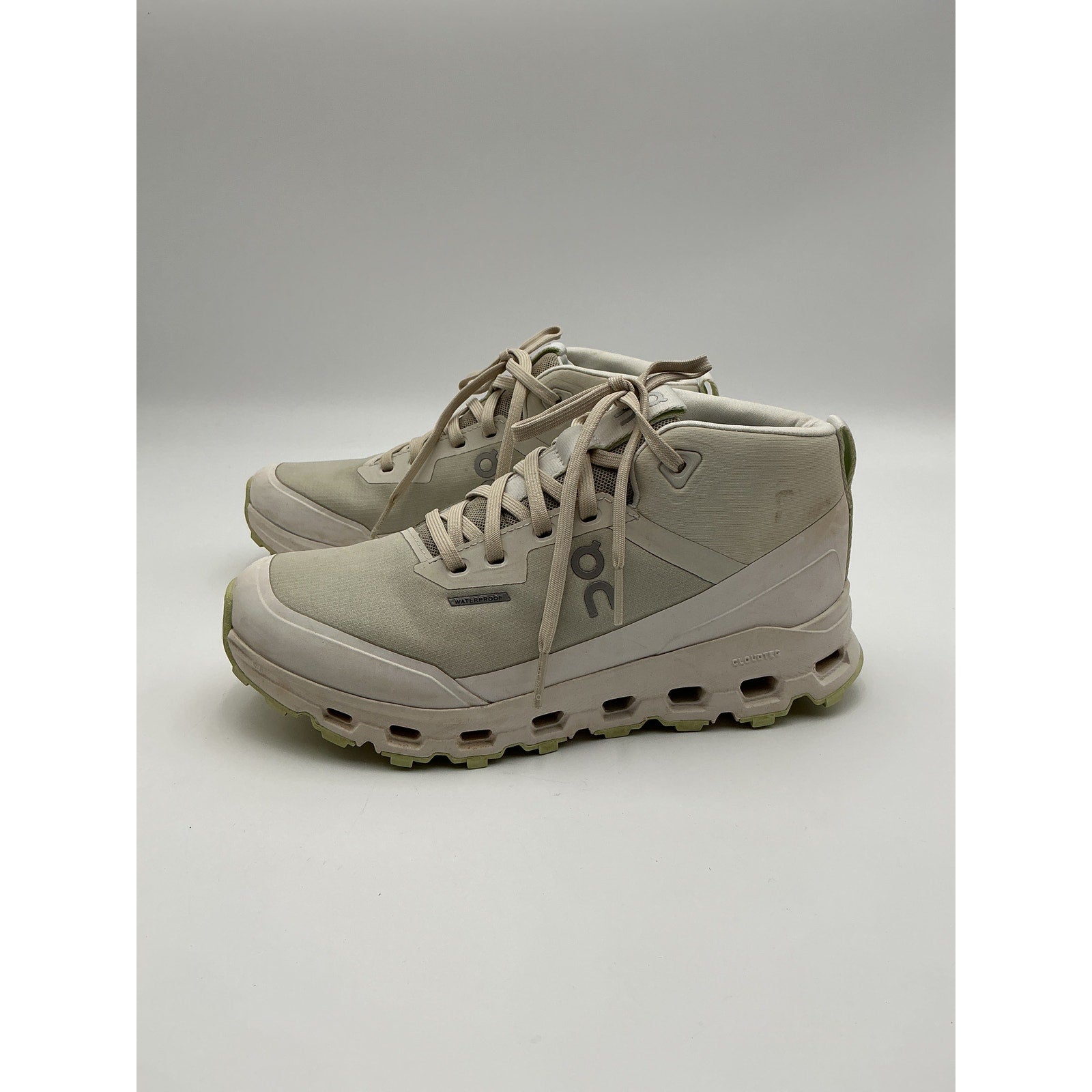 On 'Cloudroam' Green Rubber-Trimmed Recycled-Mesh And Shell High-Top Sneakers Size 6