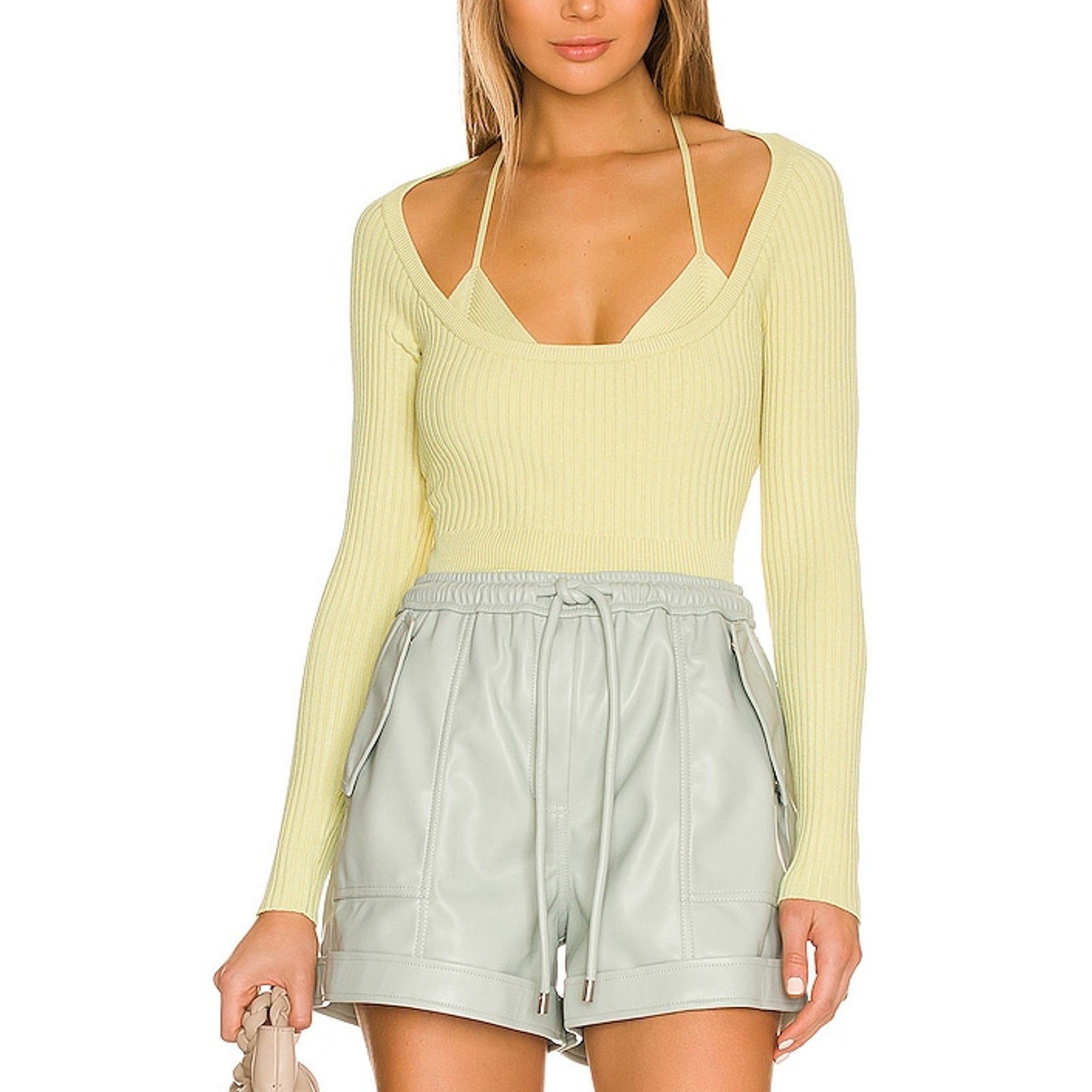 Simkhai 'Jayline' Green Rayon Scoop Neck Top Size M - NWT