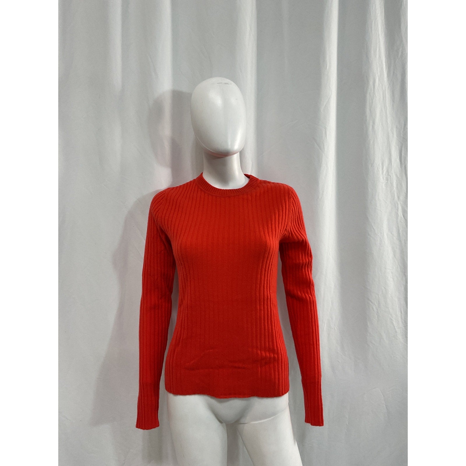 Autumn 'Rib' Red Cashmere Crewneck Top Size M