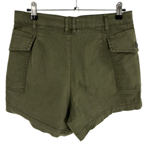 Frame High Rise Green Utility Cargo Shorts Size 29