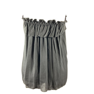 Milly 'April' Black Silk Strapless Ruffled Silk Top Size 2