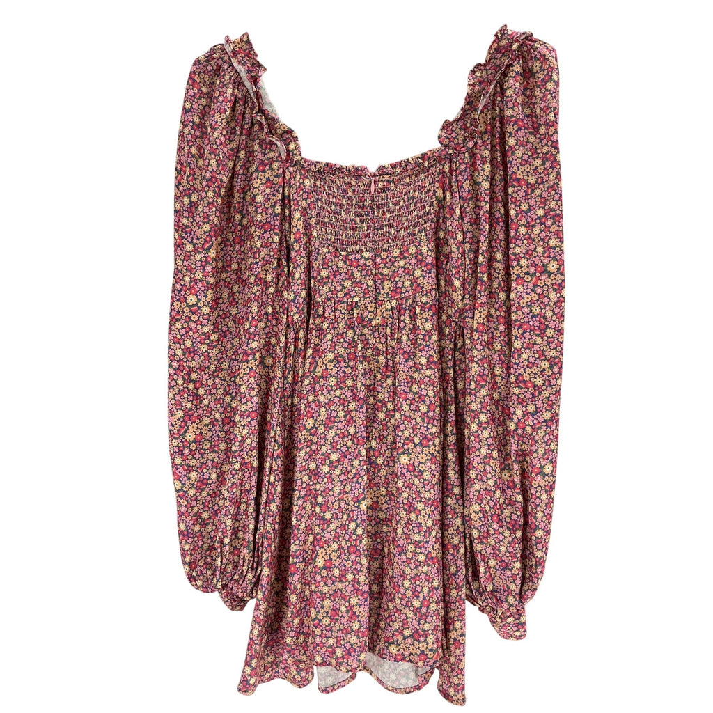 For Love & Lemons 'Laurie' Pink Ecovera Mini Dress Size S