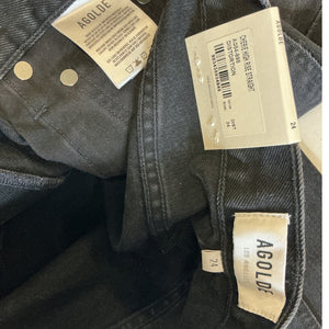 Agolde Distressed Black Cherie Denim Jeans Size 24