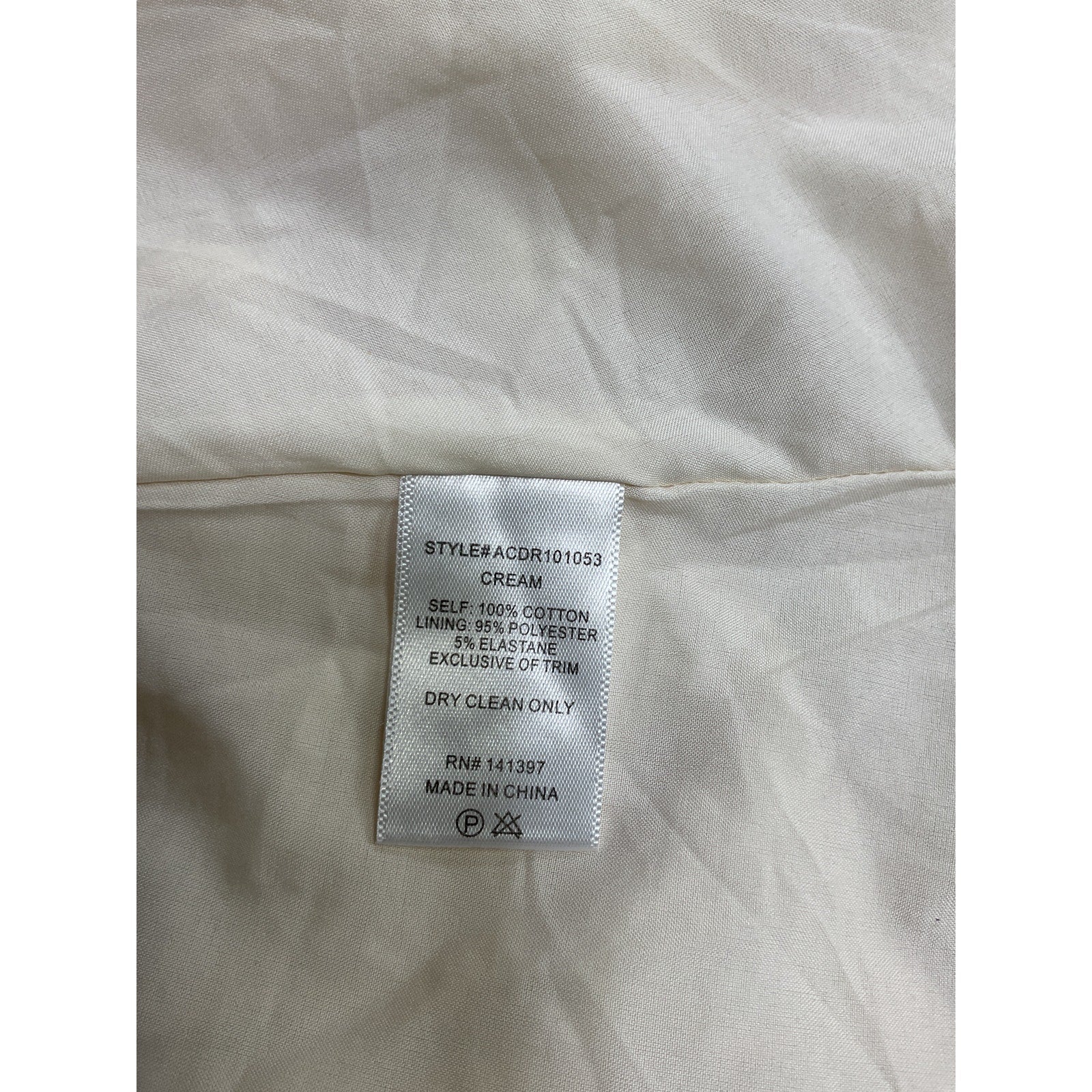 Astr The Label 'Baldwin' Cream Cotton Dress Size S