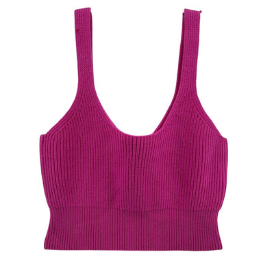 Alexander Wang Ribbed Pink Hottie Scoop Neck Tank Top Size M