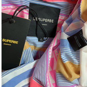 Le Superbe Vibrant Goa Surf Stripe Montmartre Shirtdress Size 0 NWT
