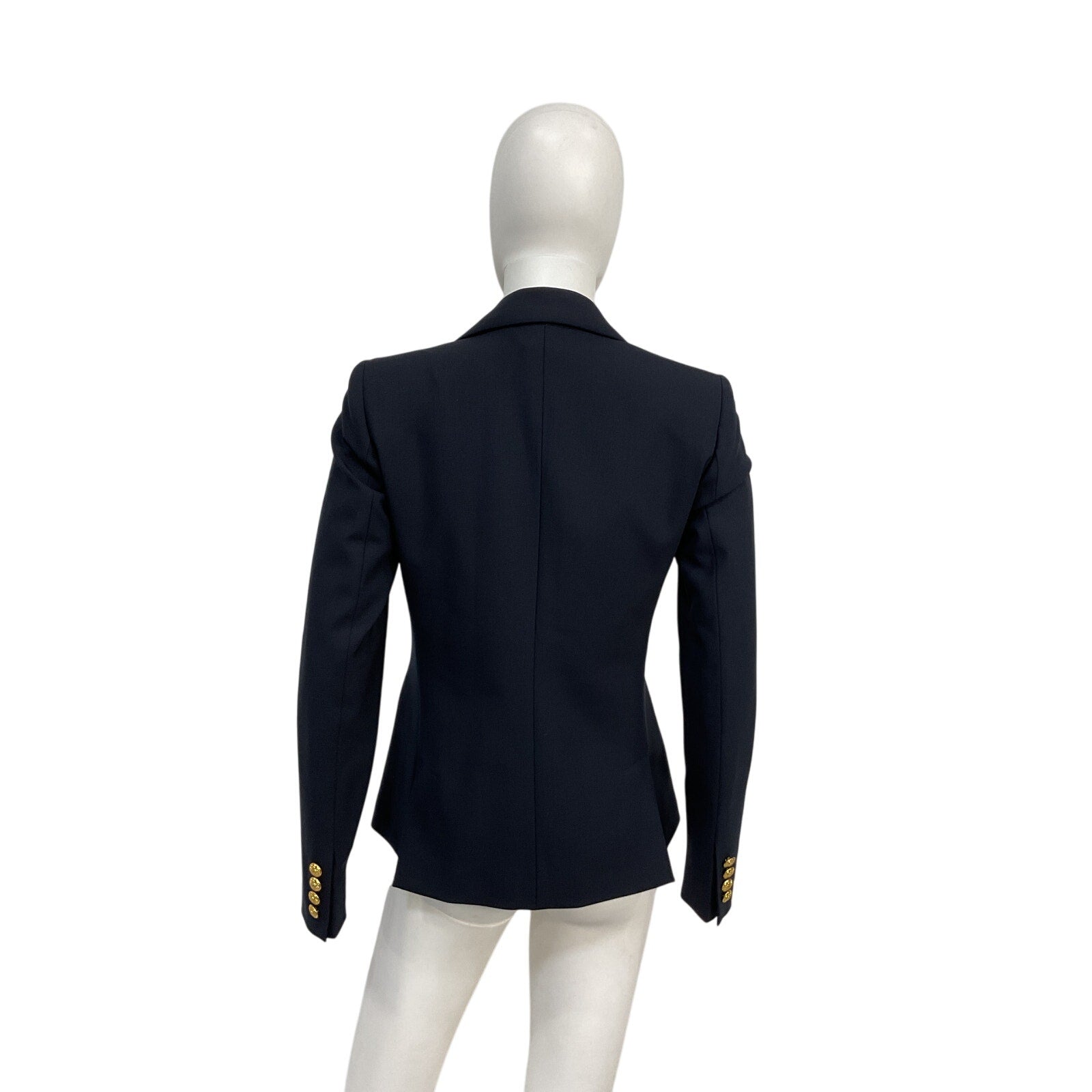 Ralph Lauren Blue Wool Stretch Blazer Size 0 - NWT