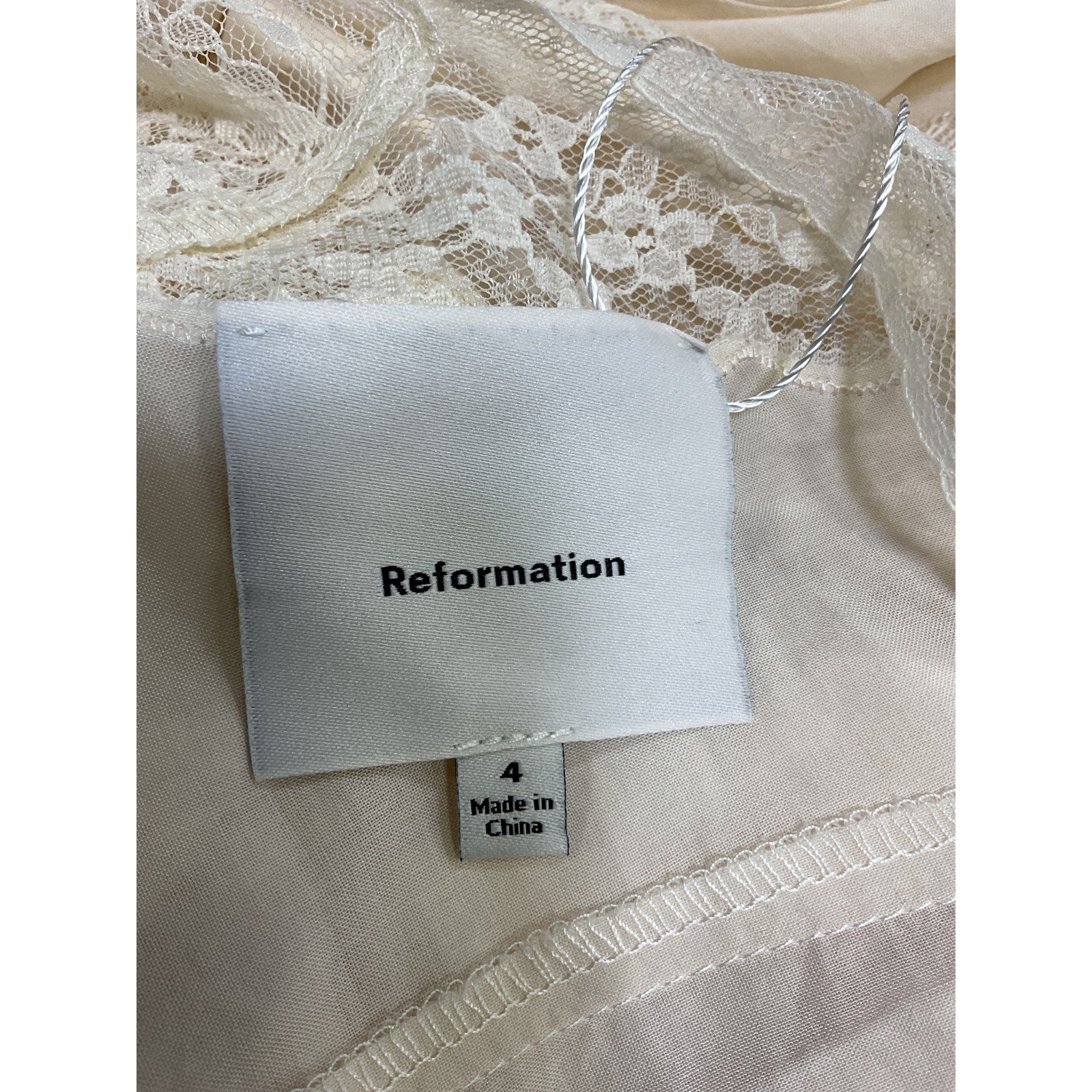 Reformation 'Julianne' Beige Dress Size 4