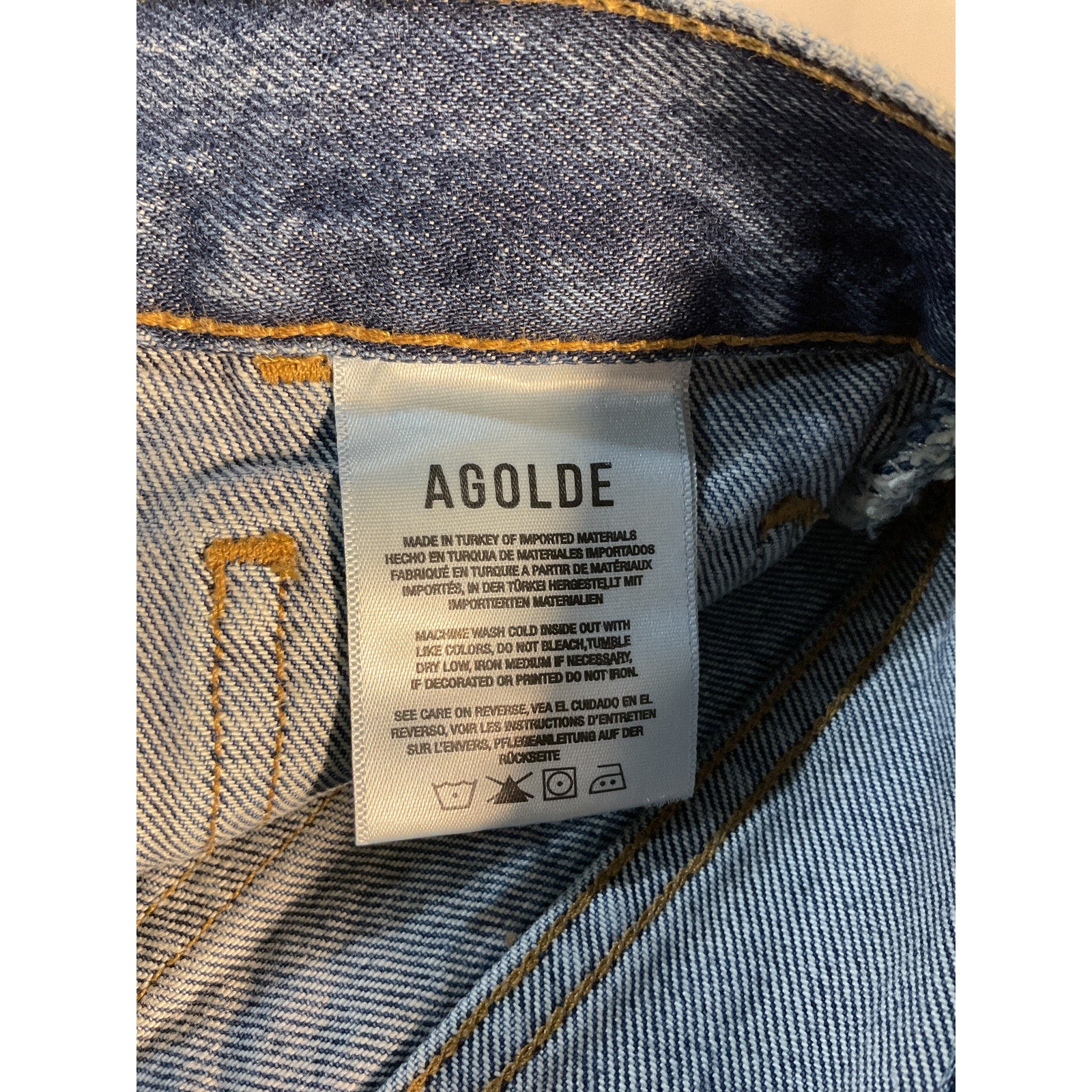 Agolde 'Cooper' Blue Cargo Denim Jean Size 26