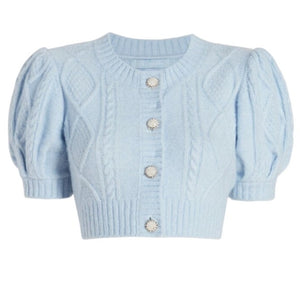 Hill House Home Cableknit Blue Ollie Cardigan Size L