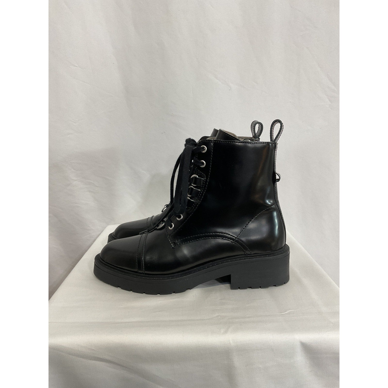 Allsaints 'Lira' Black Leather Boot Size 8
