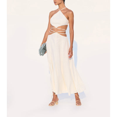 Cult Gaia 'Drew' Cream Linen Top Size S