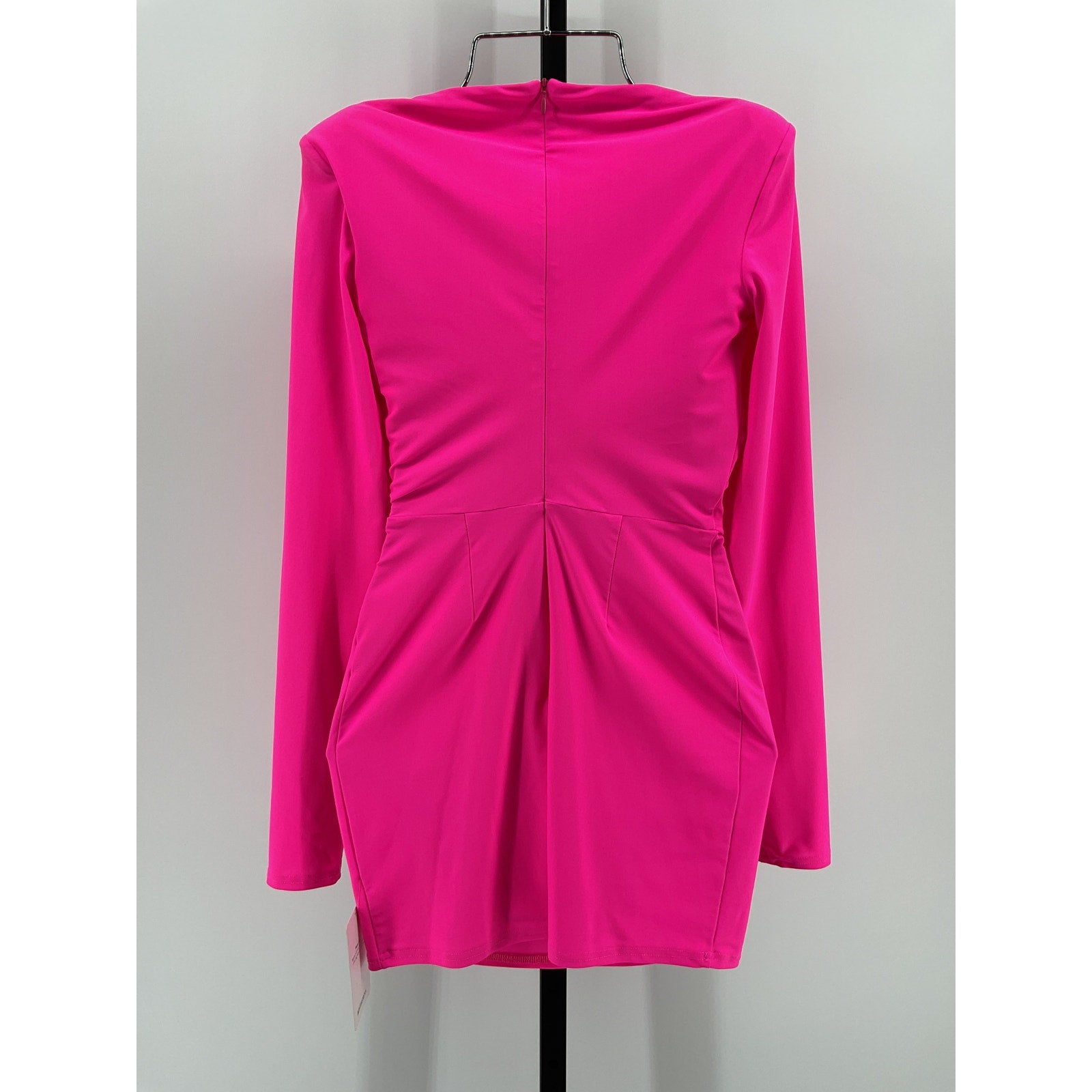 Alex Perry 'Barett' Pink Polyester Twist-Detail Mini Dress Size 8