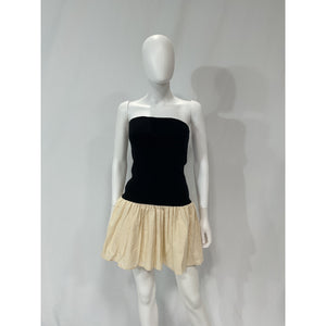 Line & Dot 'Palma' Black Poplin Mini Dress Size M