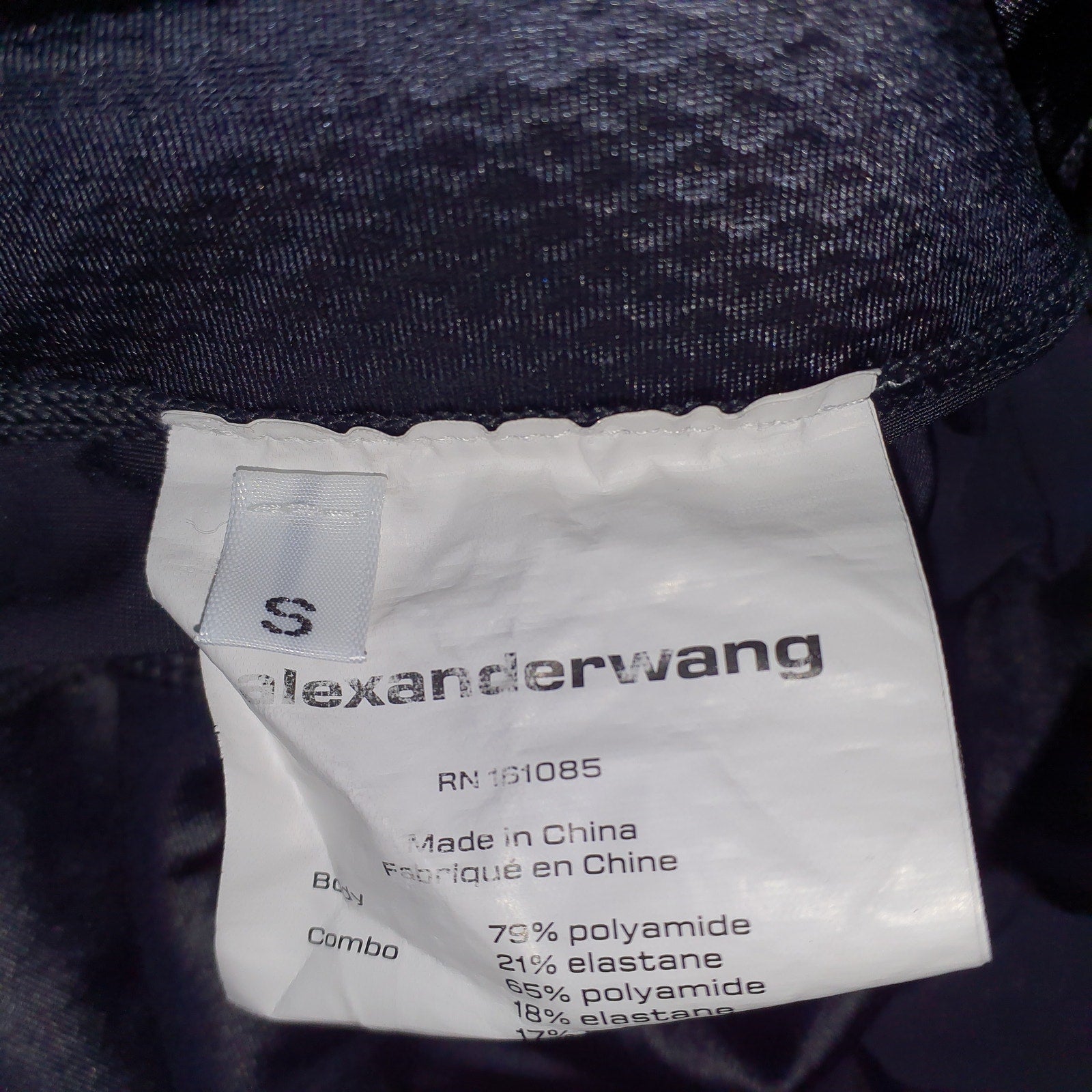 Alexander Wang 'Panty' Black Line Legging Size S