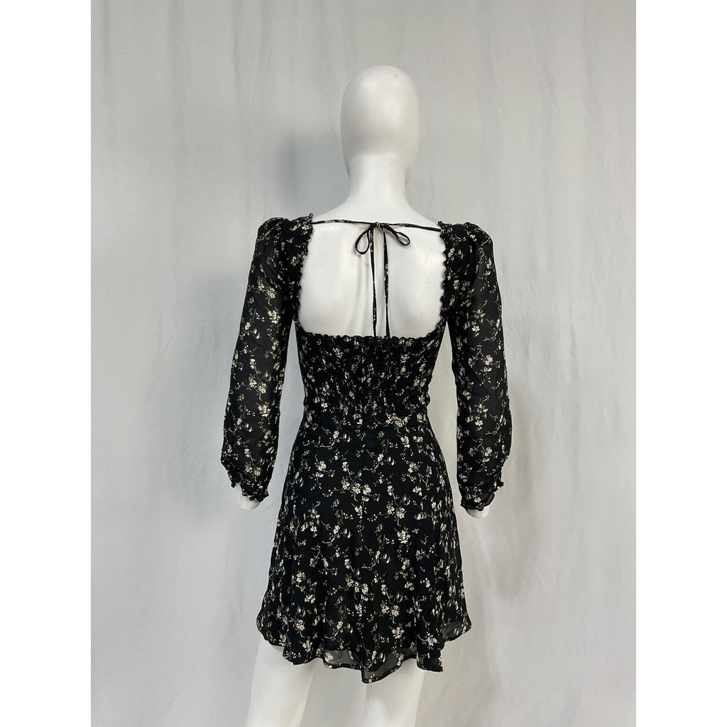 Reformation 'Remi' Black Viscose Dress Size 0